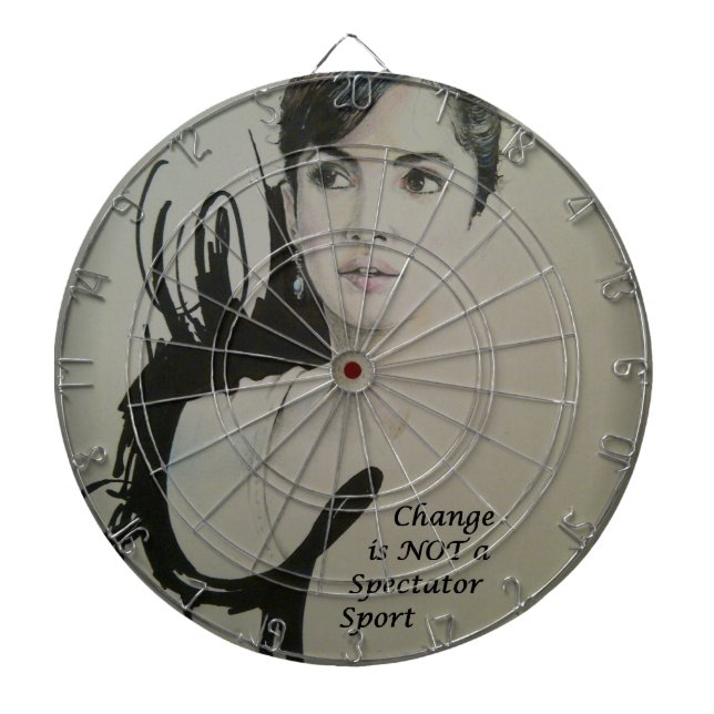 Veränderung ist nicht spektakulär Sport Art Print Dartscheibe (vorne)