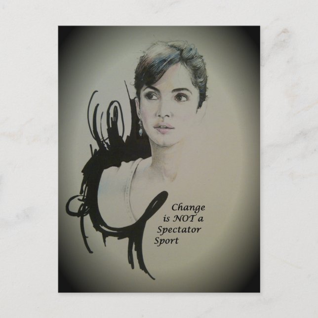 Veränderung ist nicht spektakulär Sport Art Print Postkarte (Vorderseite)