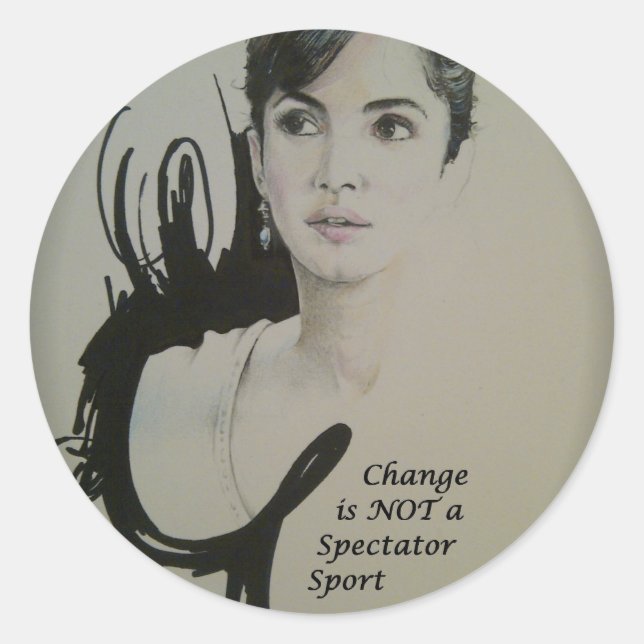 Veränderung ist nicht spektakulär Sport Art Print Runder Aufkleber (Vorderseite)