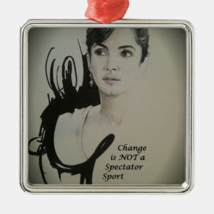 Veränderung ist nicht spektakulär Sport Art Print Silbernes Ornament