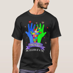 Veränderung lebt eine Sitzung zu einer Zeit Autism T-Shirt