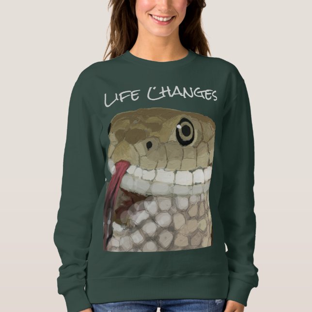 Veränderungen des Lebens, Schlangensymbolismus der Sweatshirt (Vorderseite)
