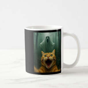 Verängstertes Katzen-Selfie mit Geist _ Lustiger H Kaffeetasse