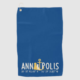 verankert in Annapolis Dog Golf Handtuch