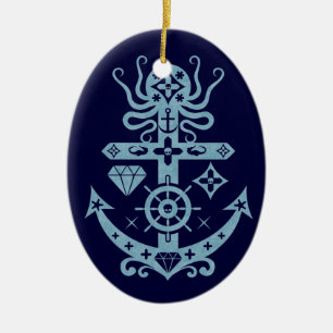 Verankert Keramik Ornament