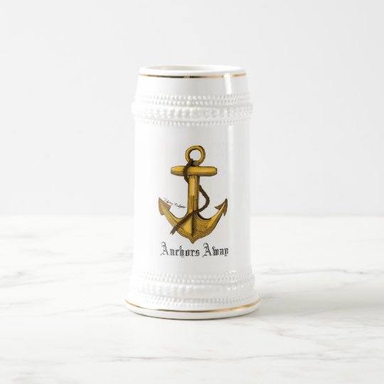 "Verankert weg" Bier Stein Bierglas