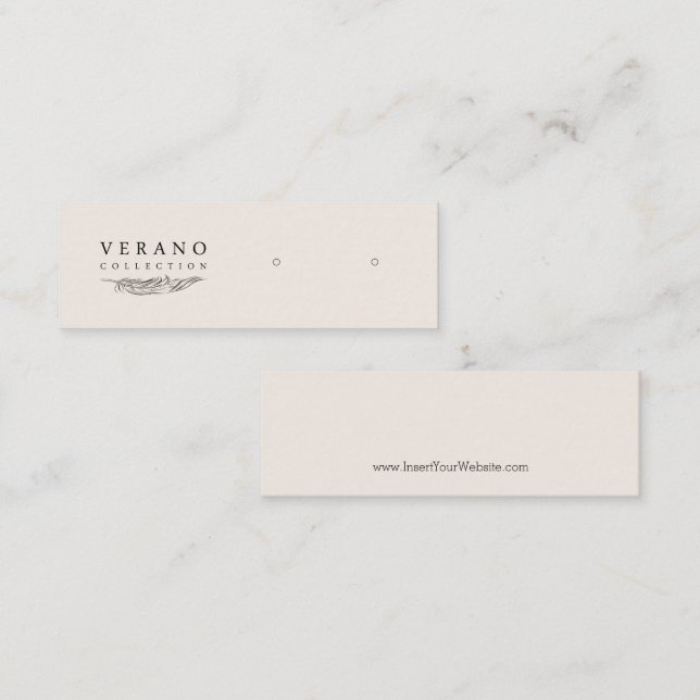 Verano Mini Earring Horizontal Visitenkarte (Vorne/Hinten)