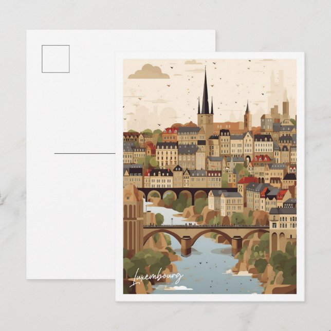 Veranschaulichung der City Art Travel Place Postkarte (Vorne/Hinten)