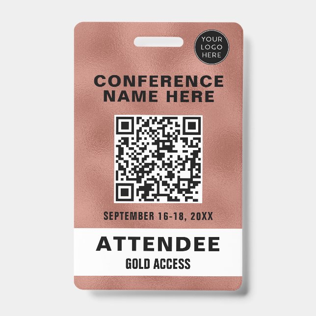 Veranstaltung der Gold QR Code Rose Ausweis (Vorderseite)