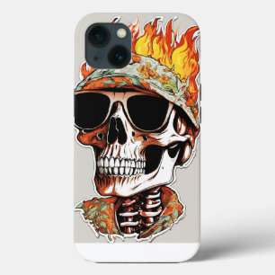 Veranstaltung "Skull and Flames Rock and Roll" Case-Mate iPhone Hülle