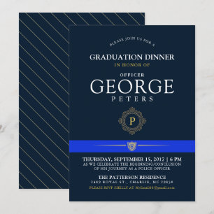 Veranstaltung zum Thema Polizei Dinner Monogram N Einladung