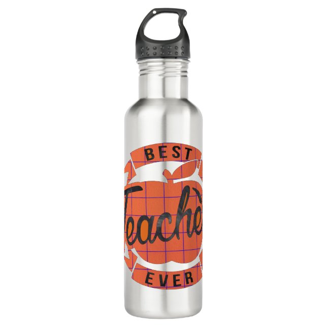 Veranstaltungen für den besten Lehrer je Retro Vin Edelstahlflasche (Vorderseite)