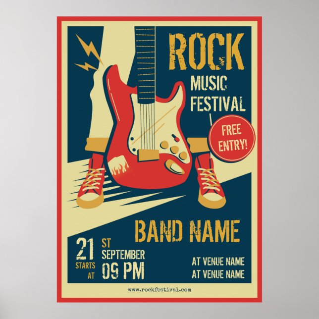 Veranstaltungshinweis für das Retro-Musikkonzert P Poster (Vorne)