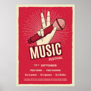 Veranstaltungshinweis für das Retro-Musikkonzert P Poster