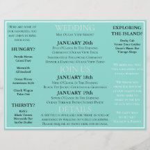 Veranstaltungskalender für das Bridge Co Hochzeit