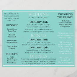 Veranstaltungskalender für das Bridge Co Hochzeit  Flyer