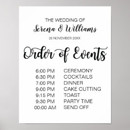 Veranstaltungskalender Hochzeiten Signieren Modern Poster