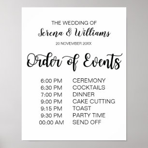 Veranstaltungskalender Hochzeiten Signieren Modern Poster