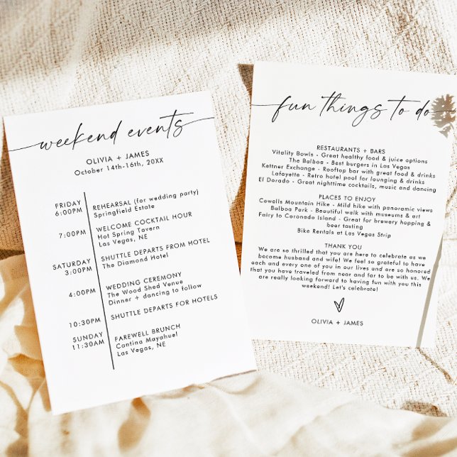 Veranstaltungsliste für Hochzeiten am Wochenende,  Einladung (Von Creator hochgeladen)