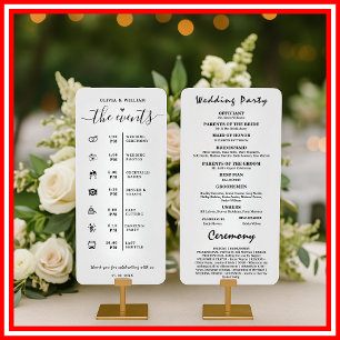 Veranstaltungsorden Elegantes Hochzeitsprogramm Einladung