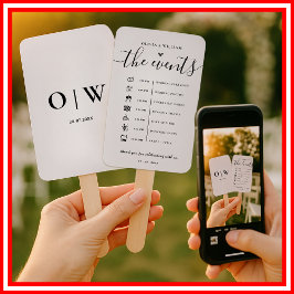 Veranstaltungsorden Elegantes Hochzeitsprogramm Fächer