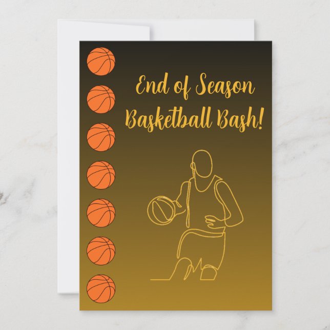 Veranstaltungsort Sport Thema Basketball Einladung (Vorderseite)