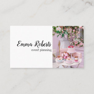 Veranstaltungsplanung Vintage Floral Elegant Visitenkarte