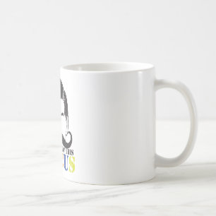 Verantwortlich für diesen Zirkus beunruhigte raue Kaffeetasse