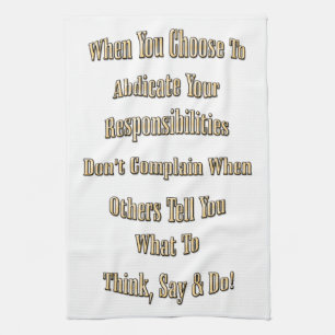 Verantwortung Küchentuch