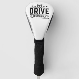 Verantwortungsvoll fahren golf headcover