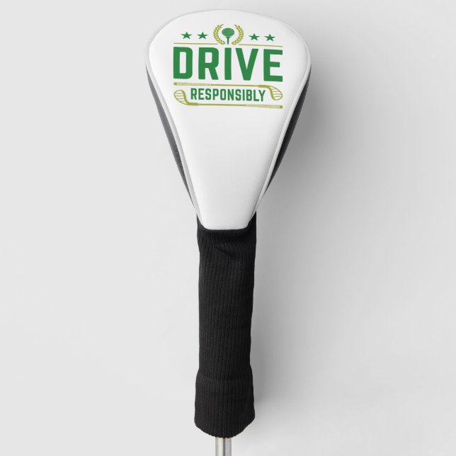 Verantwortungsvoll fahren golf headcover (Vorderseite)