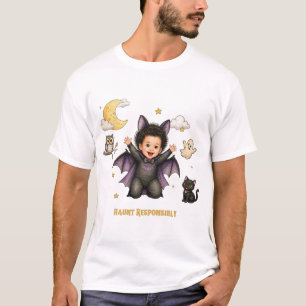 Verantwortungsvoll spuken - Süße Baby-Fledermaus H T-Shirt