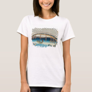 Verarbeitung über eine Brücke (Farbwoodblock-Druck T-Shirt