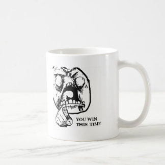 Verärgert gewinnen Sie dieses mal-Gesicht Kaffeetasse