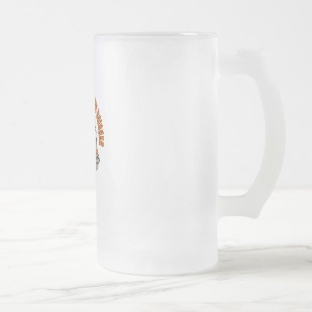 Verärgert-Scotsman-Bier-Trinker Mattglas Bierglas (Rechts)
