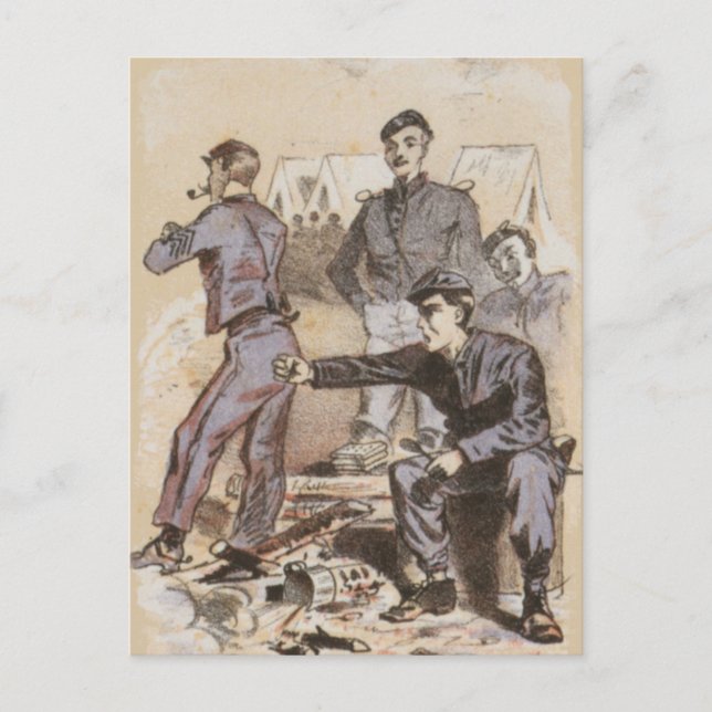 Verärgert sein Kaffeeleben im Lager Postkarte (Vorderseite)