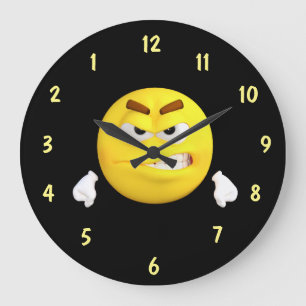 Verärgerte Gesichts-Rückseiten-Skala Große Wanduhr