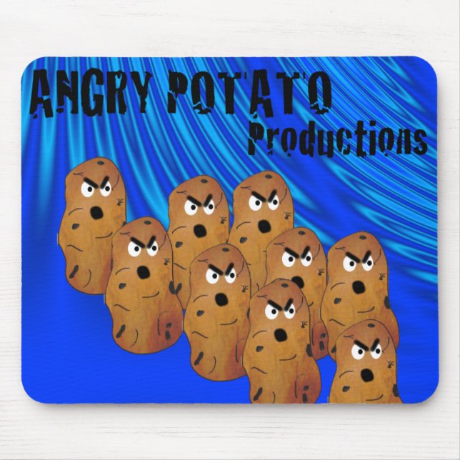 Verärgerte Kartoffel-Mausunterlage 01 Mousepad (Vorne)