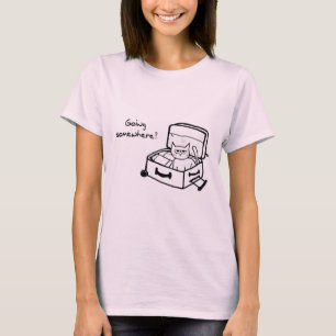 Verärgerte Katze im Koffer - lustiges Geschenk f T-Shirt