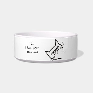 Verärgerte Katze ist NICHT gefüttert worden! Napf