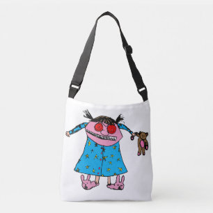 Verärgerte Mädchen-Tasche Tragetaschen Mit Langen Trägern