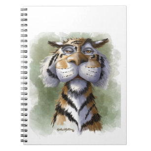 Verärgerte Tiger Cartoon Notizblock