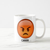 Verärgerte und glückliche Emoji Tasse!