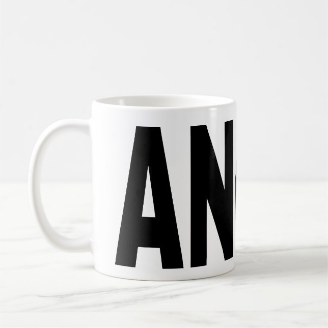 VERÄRGERTE Wort-Tasse Kaffeetasse (Links)