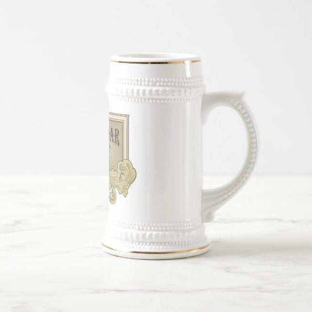 Verärgerte Zeder Stein Bierglas (Rechts)