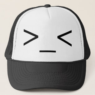 >_< verärgerter Emoticon-Hut Truckerkappe