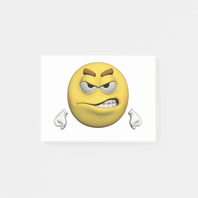 Verärgerter Emoticon Post-it Klebezettel (Vorderseite)