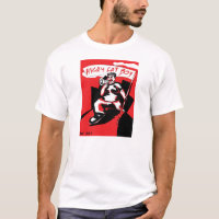 Verärgerter fetter Jungen-Weiß-T - Shirt