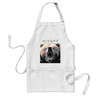 Verärgerter Grizzlybär ist… H u n g r y Schürze