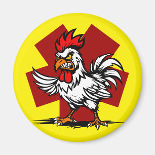 Verärgerter Hahn Magnet